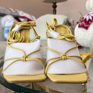 Yellow Strappy Sandals